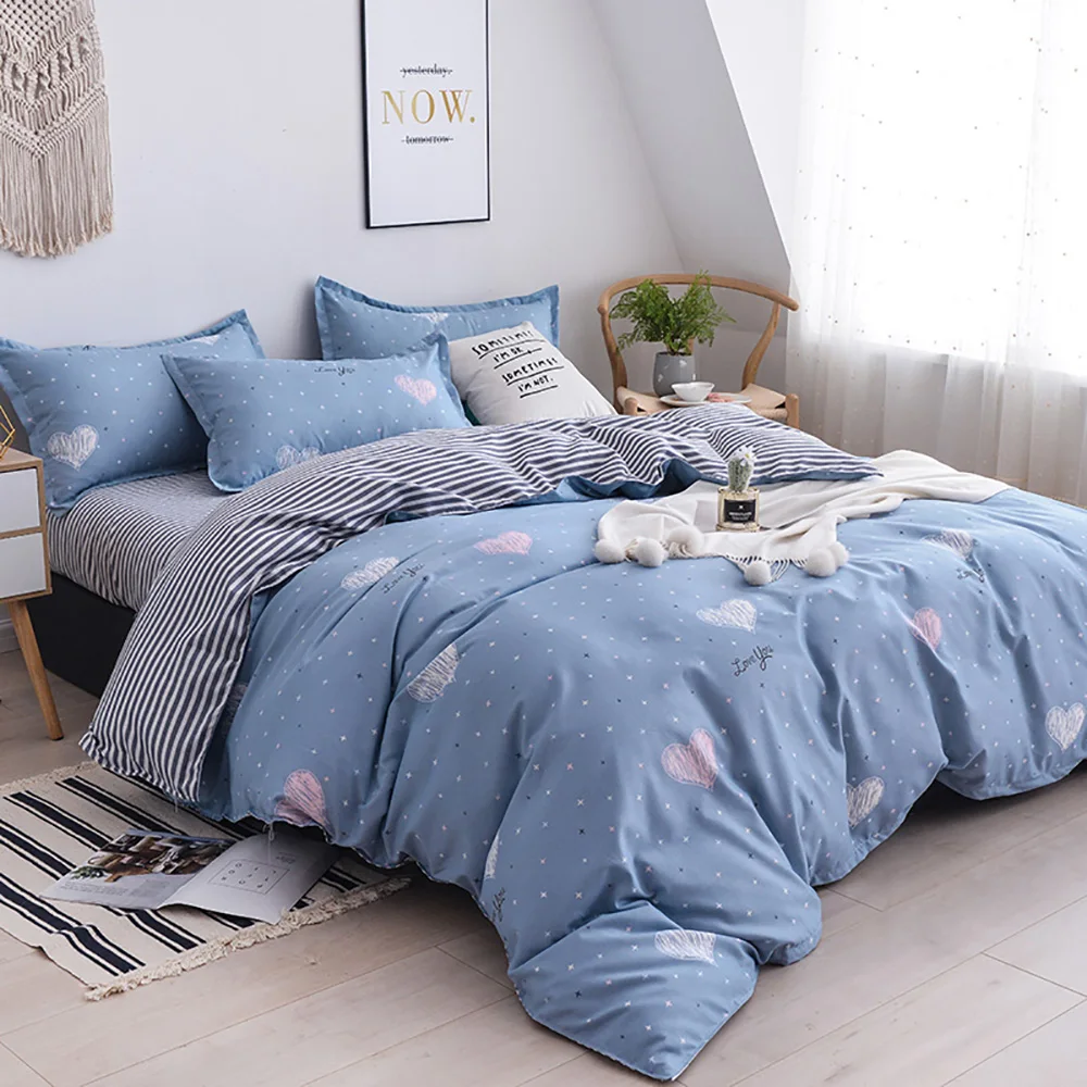 Thumbedding Pine Bedding Set Cartoon Mountain Innovation King Size Duvet Cover Blue Queen Full Twin Single Unique Design Bed | Дом и сад