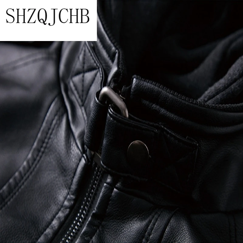 

Men's New Motorcycle Leather Jackets Autumn Winter Vintage Mens Leather Jackets Coats Fashion Biker Jacket Brand Clothing