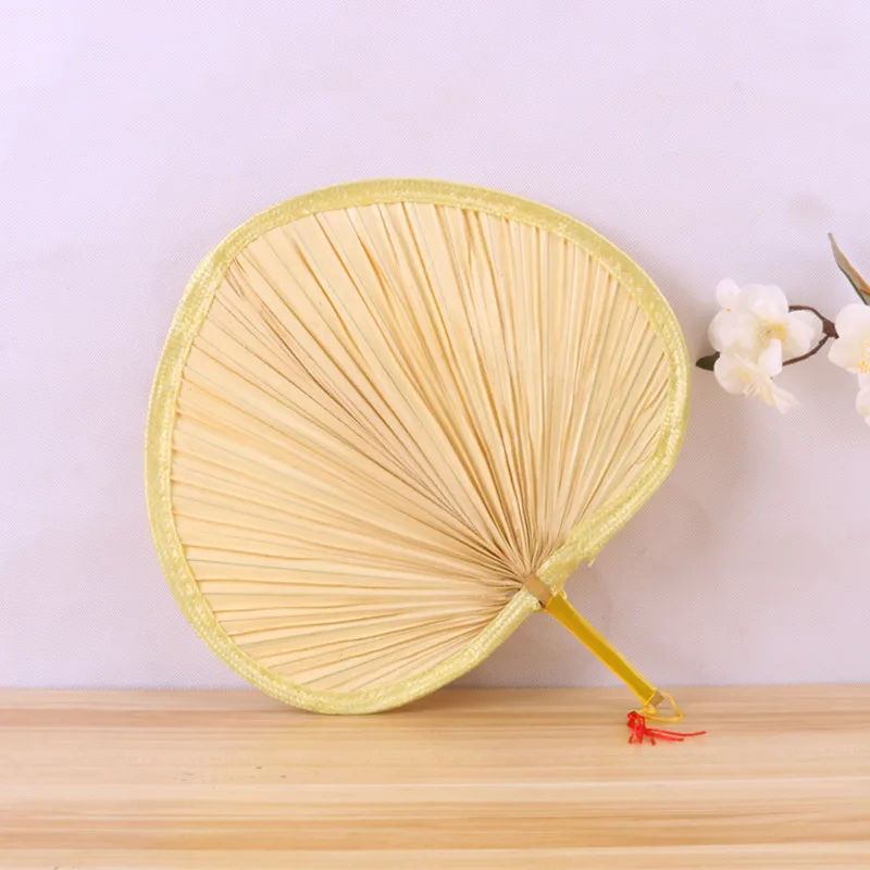 Веер Летний большой ладонный веер Подсолнух старомодный ручное ткачество для