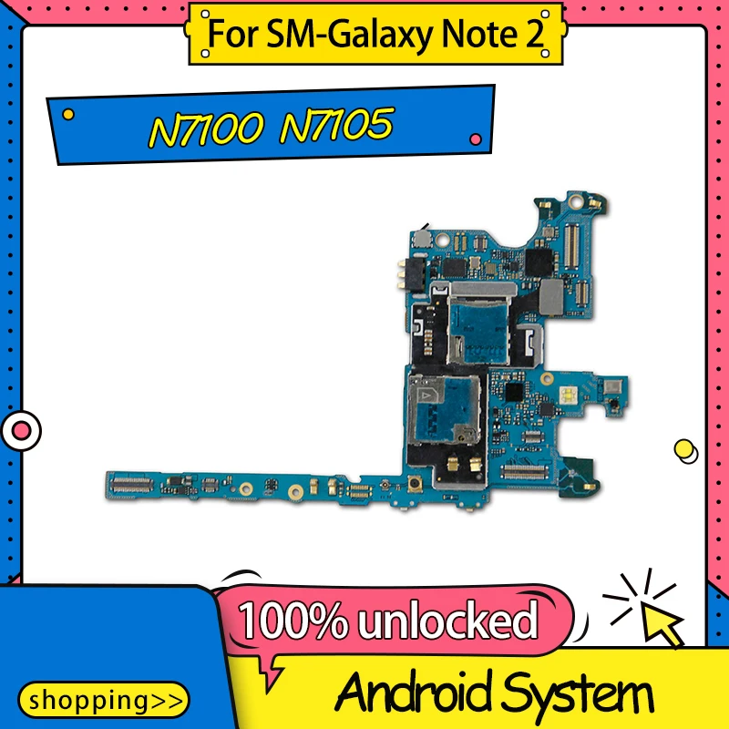 Материнская плата для Samsung Galaxy Note 2 N7100 N7105 разборная Логическая материнская с