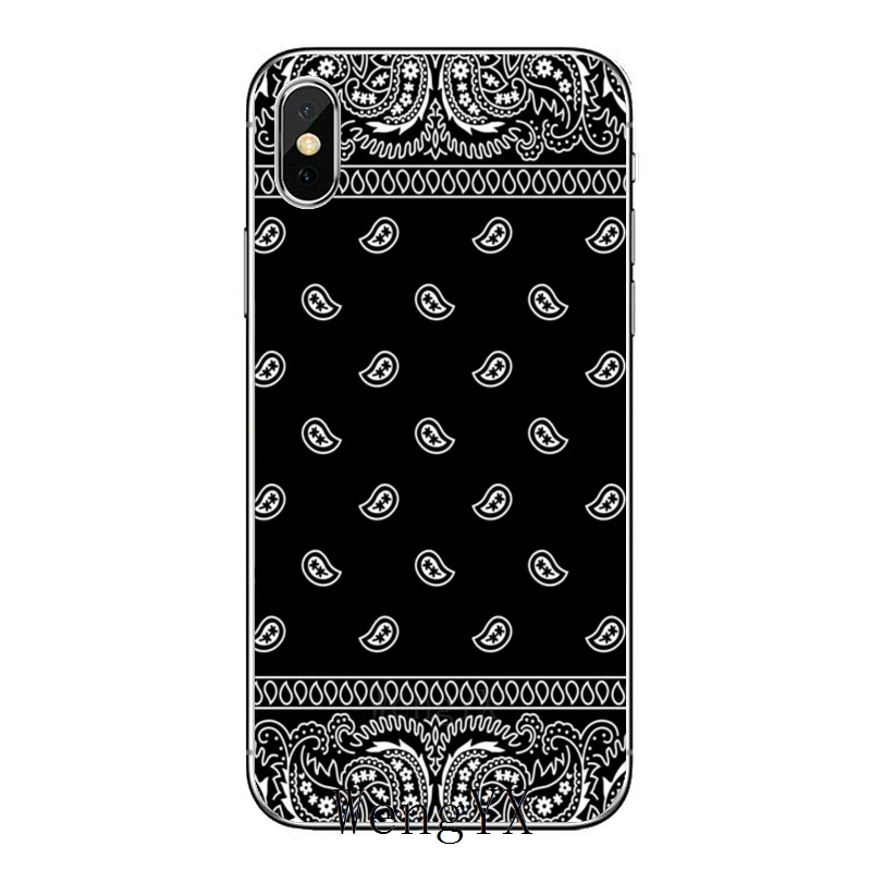 Ярко синий чехол Бандана с узором пейсли для Samsung Galaxy S10E S10 Lite S9 S8 S7 S6 Edge Plus S5 S4 Mini Note