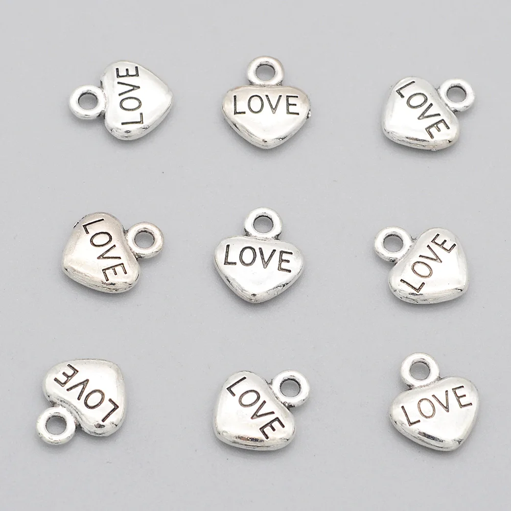 15 шт./лот подвеска в форме сердца для изготовления ювелирных изделий своими