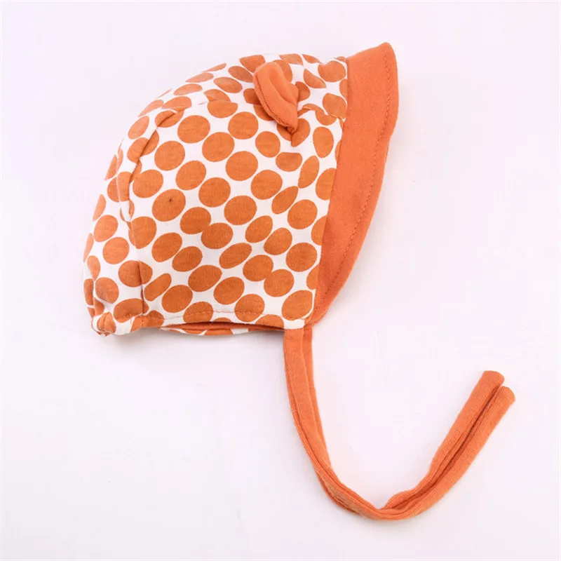 Детские вязаные шапочки в горошек для новорожденных мальчиков и девочек