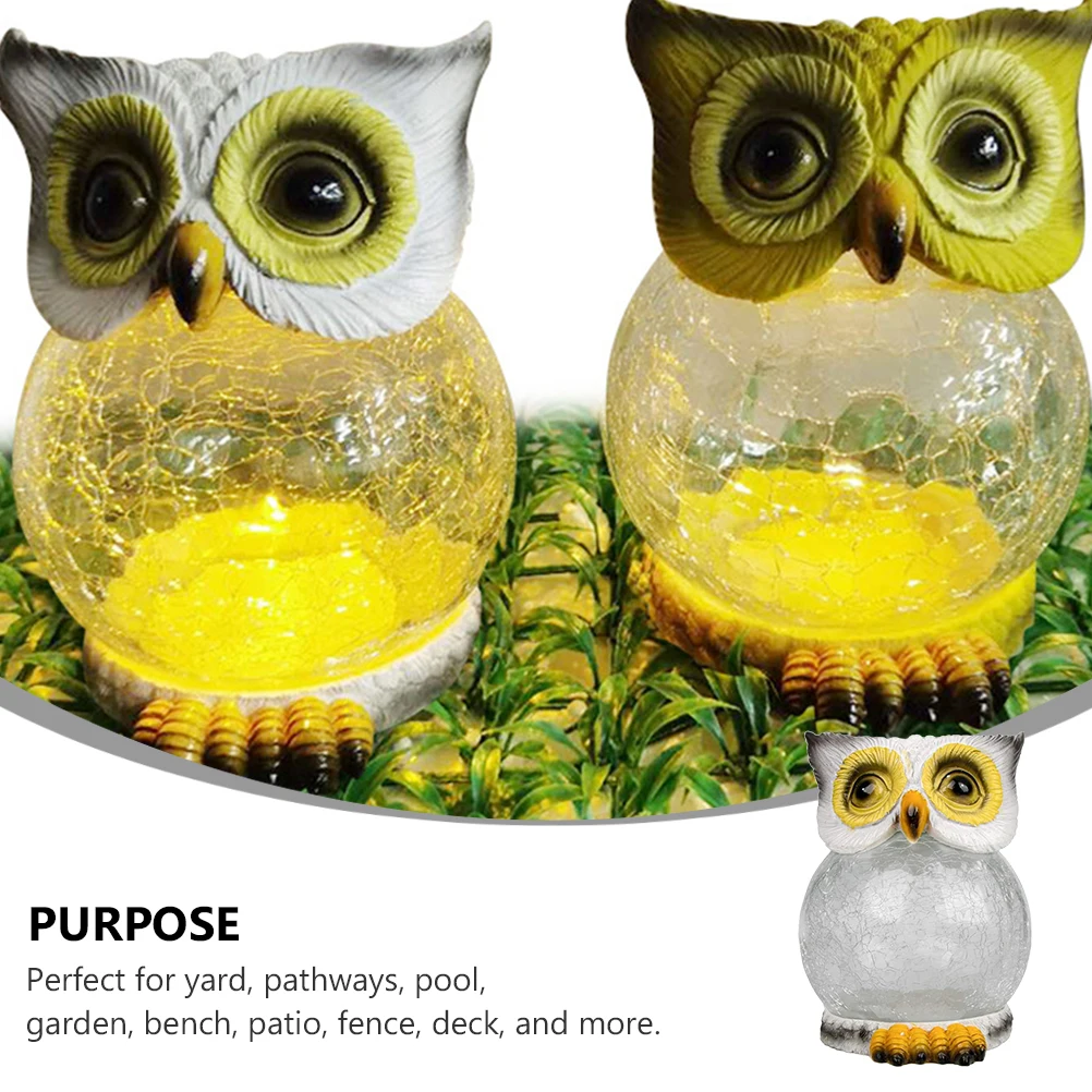 

1Pc Lamp Decorative Durable Owl Shape Lamp Lawn Lamp Solar Power Lamp for Outdoor