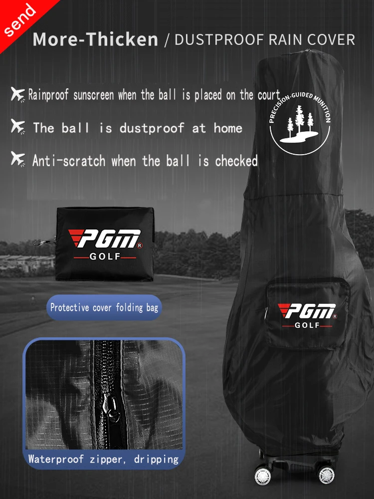 Double Ball Caps Multifunction Golf Extend Bag Men Telescopic Air Bag Universal Four-Wheel Multi-Purpose Flat Push Ball Bag Pgm