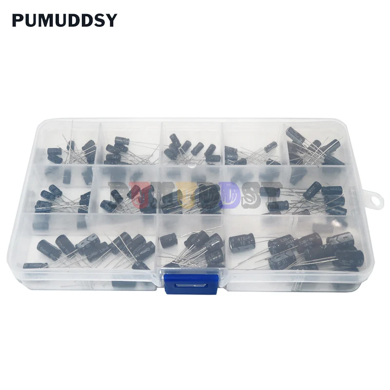 Набор алюминиевых электролитических конденсаторов 120 шт./лот 12 значений 1 мкФ Ф 470