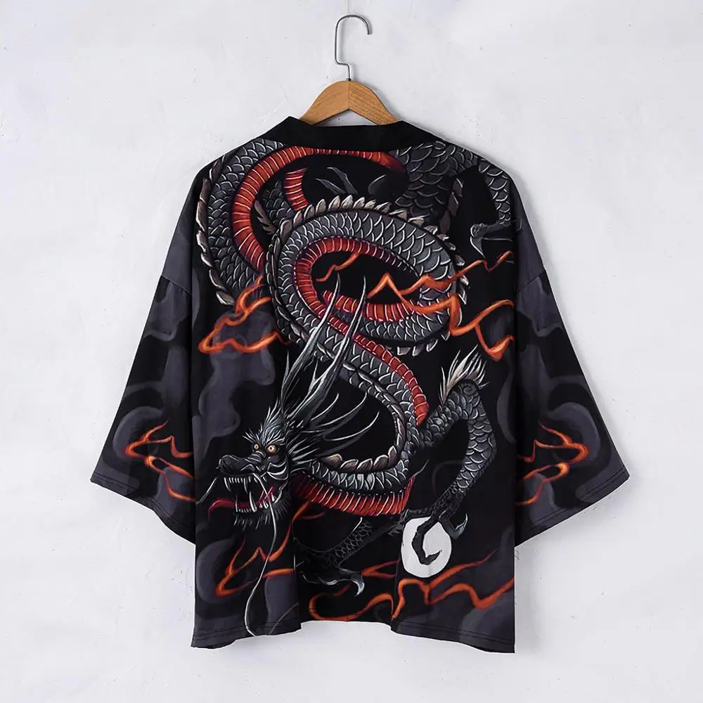Мужской кардиган кимоно haori yukata костюм самурая пиджак рубашка|Одежда Азии и