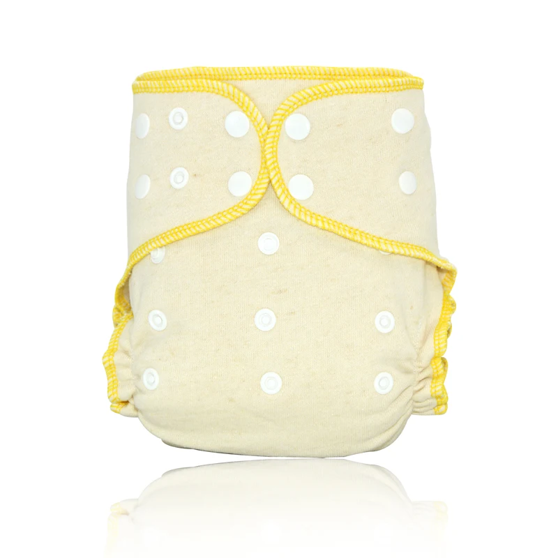 Yellow Miababy Onesize пеньковая Встроенная ткань пеленки для тяжелой влажности подходит для ребенка 5-15 кг, натуральная пенька - Цвет: Yellow