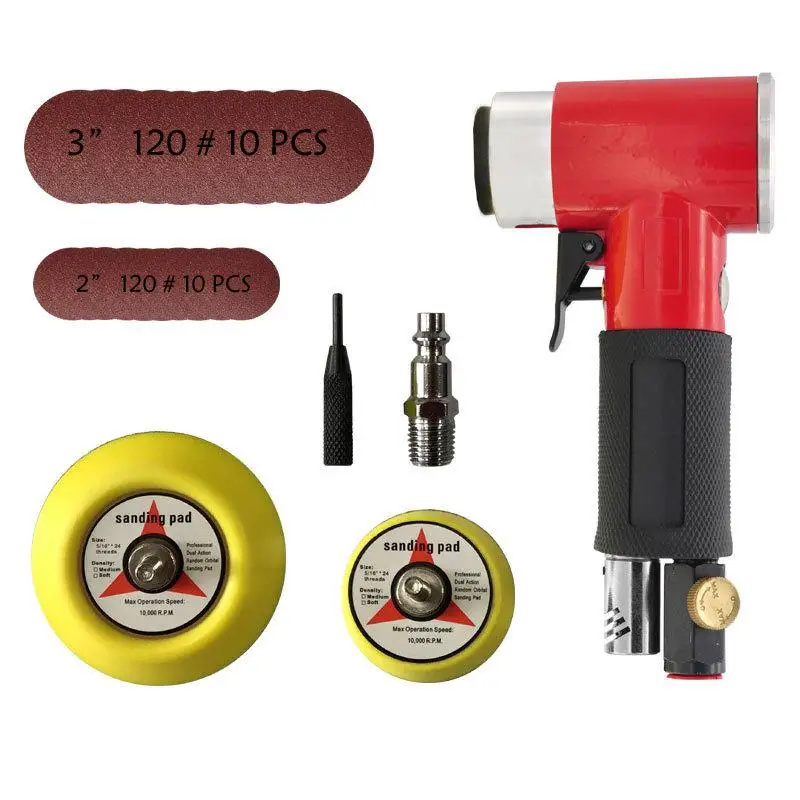

Litake 25Pcs/Set Air Die Grinder Pneumatic Polisher 90 Degree Orbital Sanders Air Power Tool Polishing Machine
