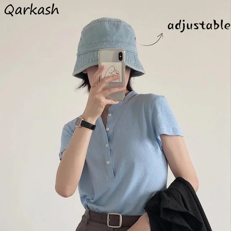 

Women Bucket Hats Harajuku Washed Denim Vintage Leisure Ins Fashion Hip-hop Unisex Modern Outdoor Sun Protection Hiking Hat