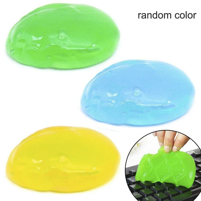 

Practical Cleaner Magic Groove Dust Cleaning Compound Slimy Gel Wiper For Keyboard Car Laptop Cleaning Tool Random Color