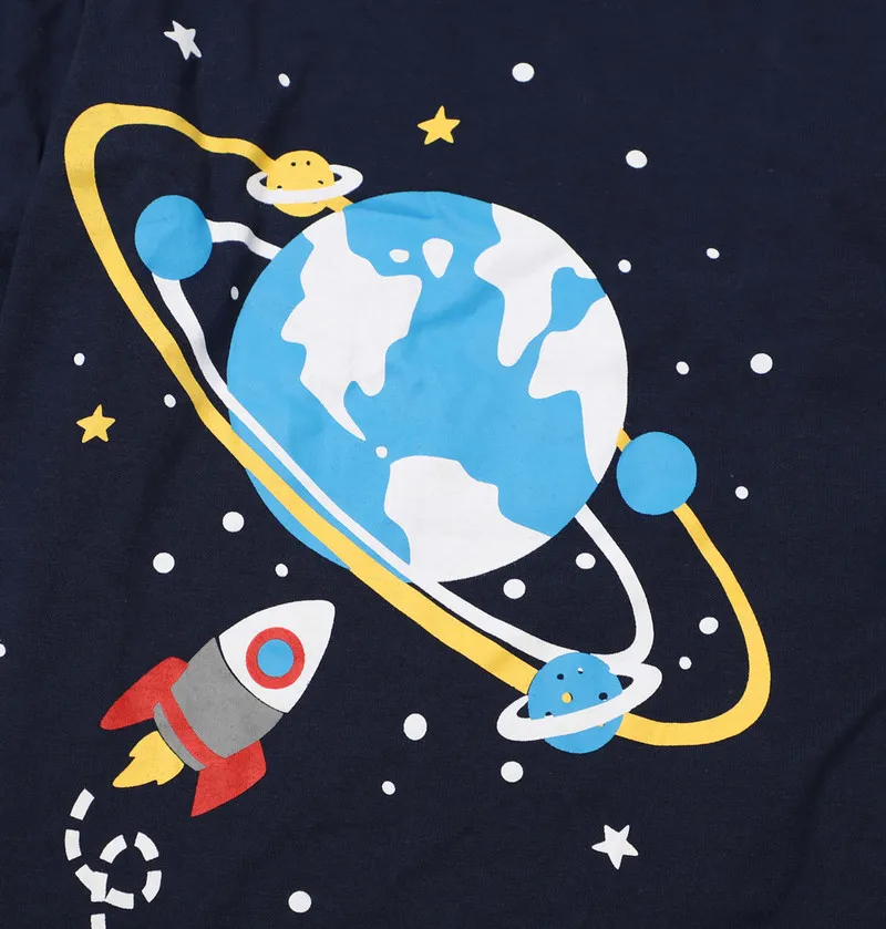 Новинка 2019 Рождественская Пижама топ с динозавром ночная рубашка космическим