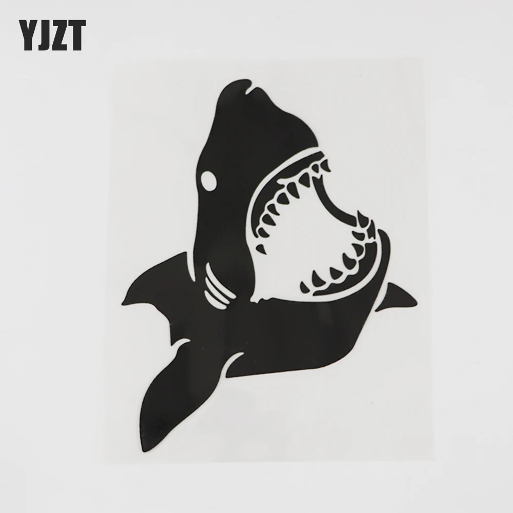 

YJZT 11.7CM×14.5CM Marine Organism Decal Danger Bumper Car Stickers Black/Silver Vinyl 13D-1170
