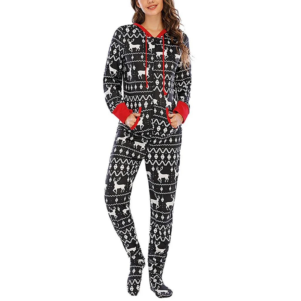 Пижама семейная Рождественская 2020 женская одинаковая Рождественский пижамный