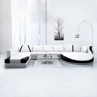 white 2 pcs chaise lounge leather1 pcs 2 seat leather sofa furniture set ce a03