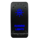 Синяя светодиодная лазерная гравировка ходовые огни тумблер 5 контактов ВКЛ.ВЫКЛ. 12 В 24 В SPST для автомобиля лодки грузовика RV