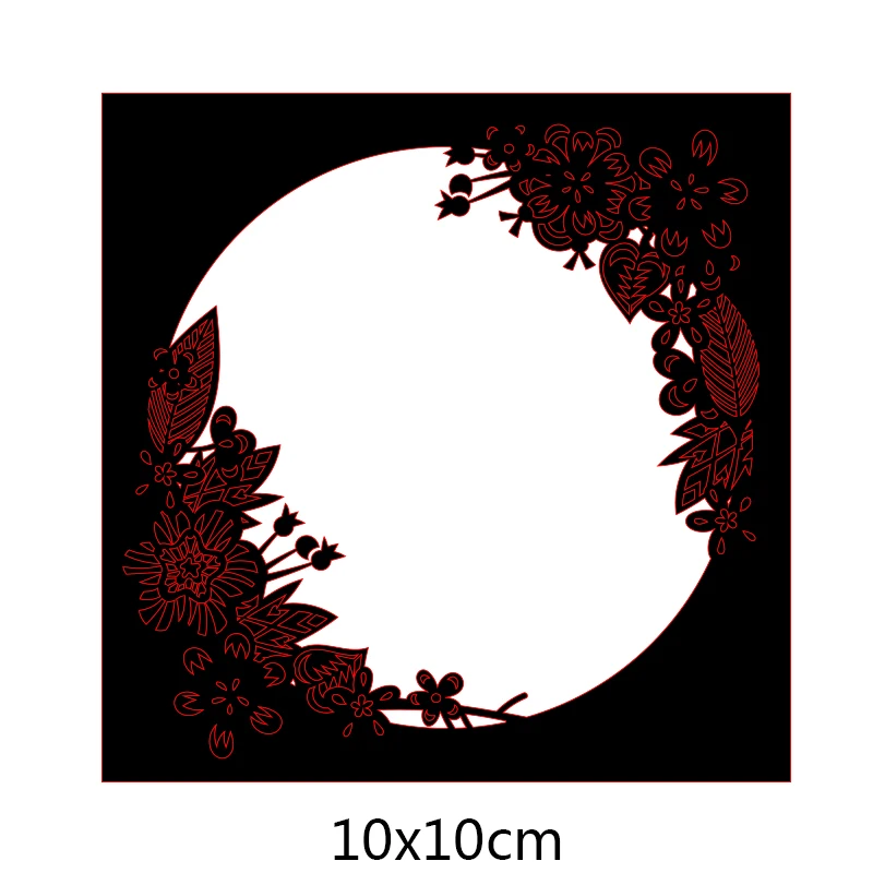 

Металлические плашки цветы полнолуние Новинка для декора открытки DIY трафарет для скрапбукинга бумажный альбом шаблон плашки 100*100 мм
