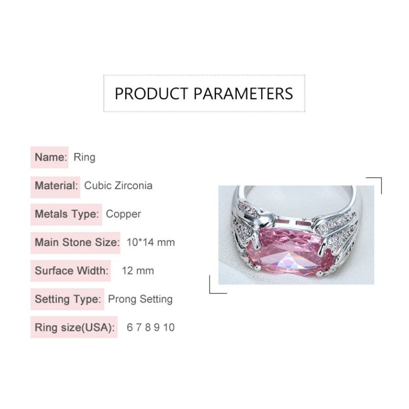 RBNYD горячее Сверкающее розовое Красное овальное штабелируемое кольцо с