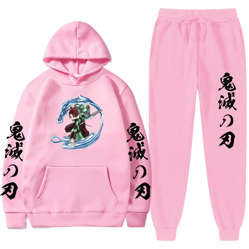 

Autumn Winter 2022 New Hip Hop Funny Japanese Anime Cartoon Print Plus Fleece Casual Men Sets Hoodies Sweatshirts Fashion Hoody