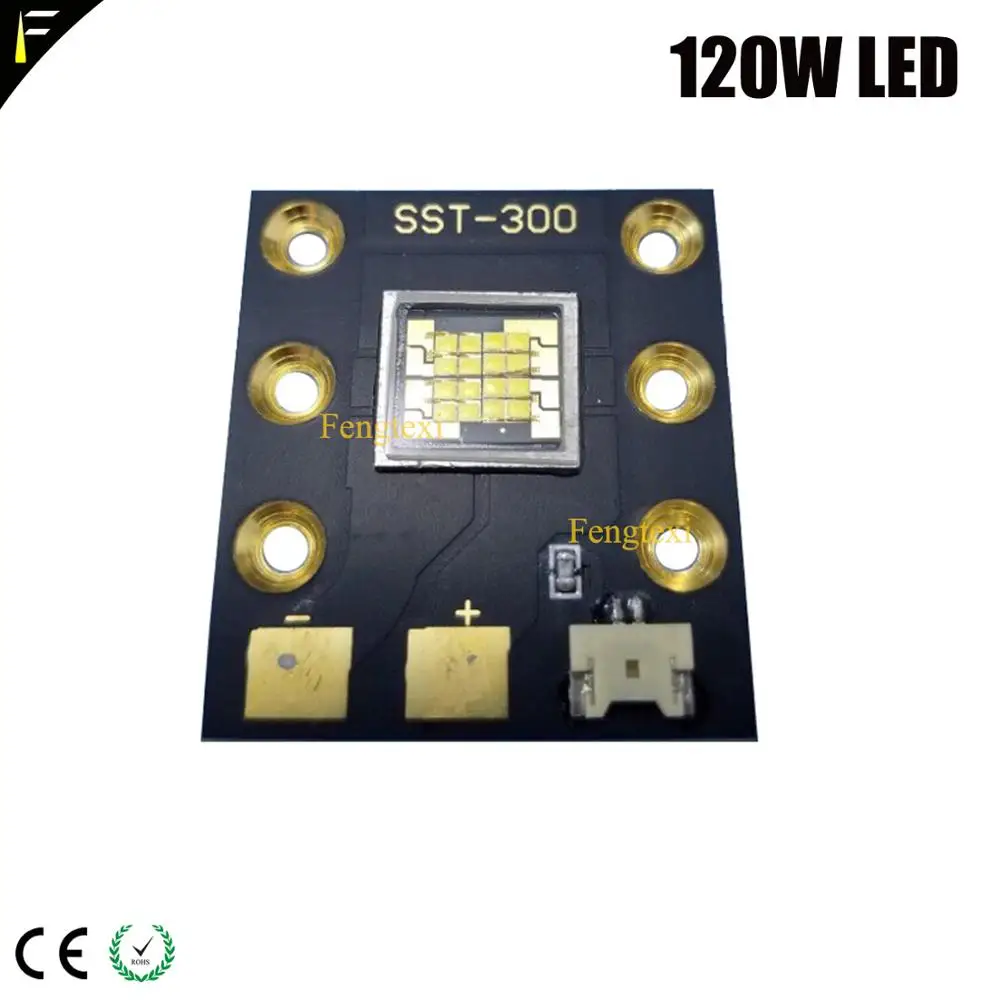 120W 12V 10A no foot SST-300 150 Вт/120 Вт светодиодный излучатель 6400 к-10000 к сценический Точечный светильник Светодиодный точечный 3D-принтер светодиодный SST300 60/120 градусов по желанию - Испускаемый цвет: 120W 12V 10A no foot