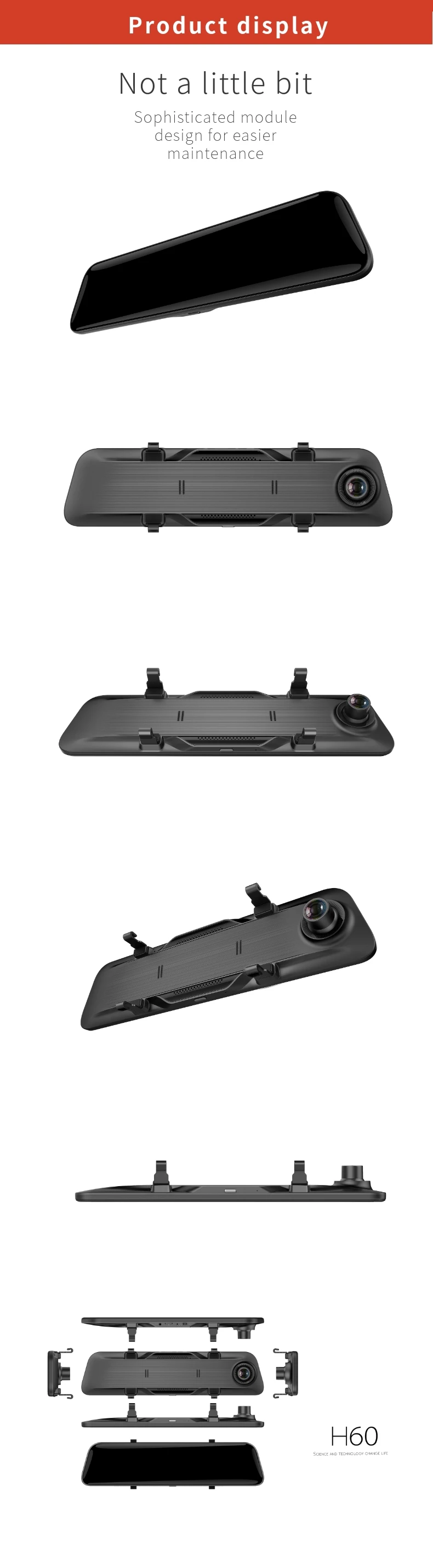 YI Smart Dash камера международная версия ночного видения HD 1440P 2," 140 градусов безопасное напоминание приборная панель H8