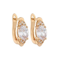 new hanging earrings oval natural zircon drop earrings gold color luxury quality jewelry for women 2022 korean style gift