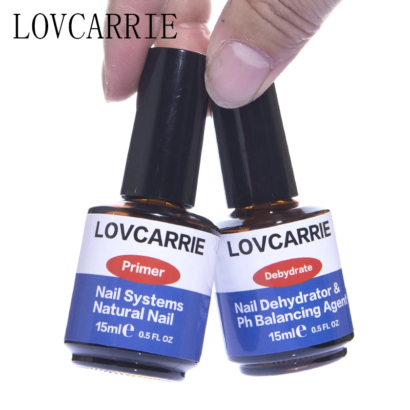 Набор жидкостей LOVCARRIE 2 шт./лот Дегидратор и праймер для ногтей Базовое покрытие 15