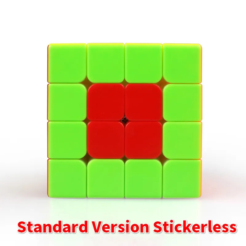 Standard Stickerless Qiyi Valk4 M 4x4x4 Магнитный магический куб без наклеек скоростной куб VALK 4 M Черный Valk4M куб кубики развивающие игрушки - Цвет: Standard Stickerless