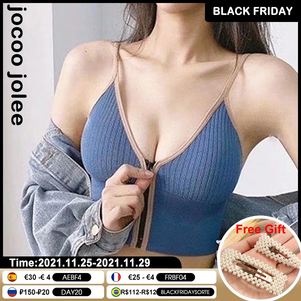 

Zipper Backless Women Crop Tops Off Shoulder V-Neck Sleeveless Spaghetti Slim Fit Striped Tank Top Sexy Bra Korean Vest Club