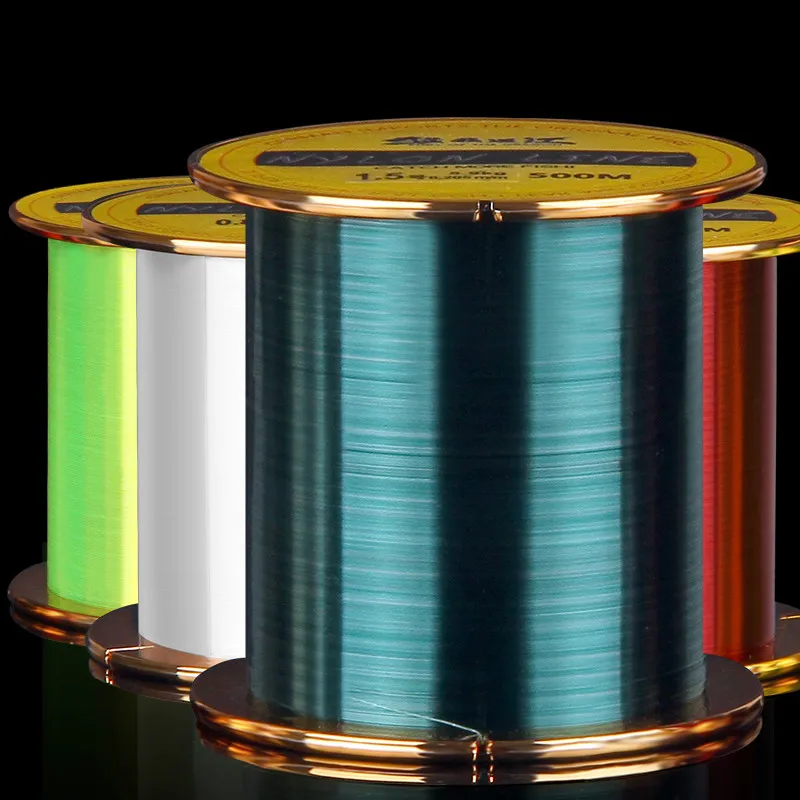 500m Nylon Fishing Line Super Strong Brand Fishing Line 4 Colors Monofilament Main Line Rock Sea Telescopic Pesca Accesorios Mar