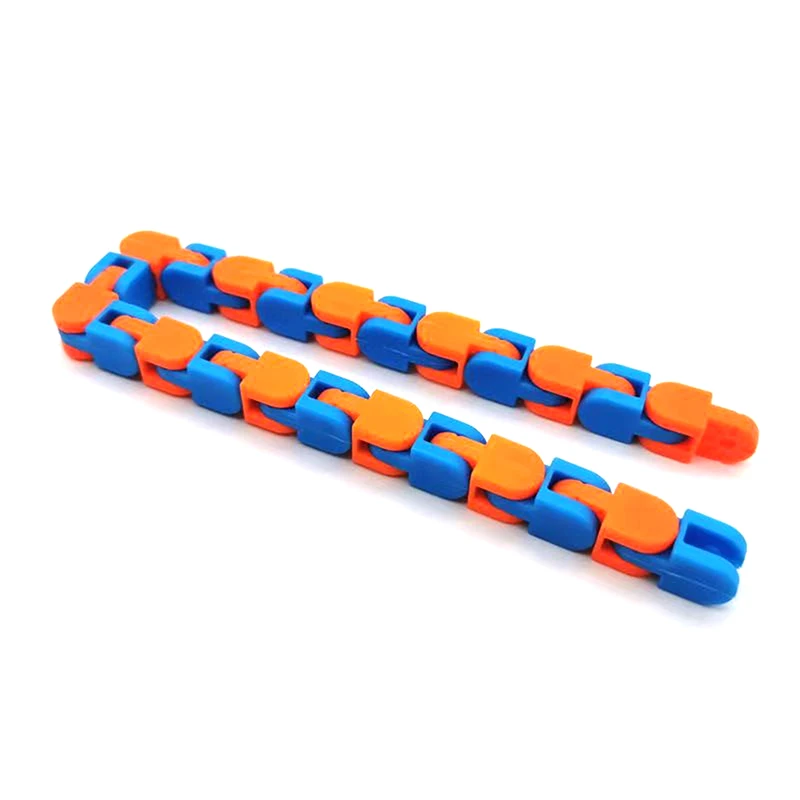 Cadena de bicicleta sensorial, cadena giratoria de 24 secciones, juguete educativo-1
