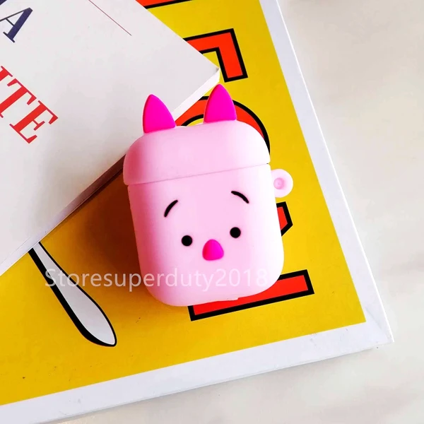 Мультяшный для airpod беспроводной Чехол для наушников для Apple AirPods 2 Силиконовый чехол для зарядки наушников Защитный чехол для AirPods - Цвет: pije