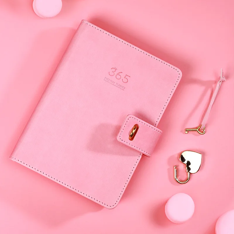 365 Day Password lock Diary Agenda Multifunctional with Notebook Cute color illustration Daily monthly Plan travel Notepad | Канцтовары