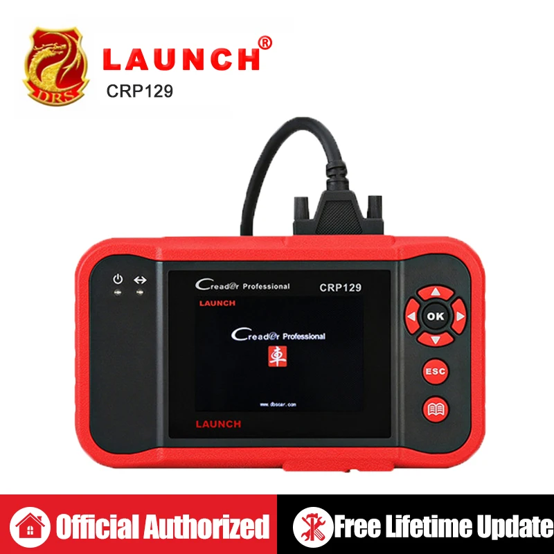 CRP129 Launch X431 Creader CRP129 автоматический считыватель кодов OBD2 сканер OBDII диагностический инструмент автомобильный сканирующий инструмент Creader VII 8 ABS SRS - Цвет: CRP129