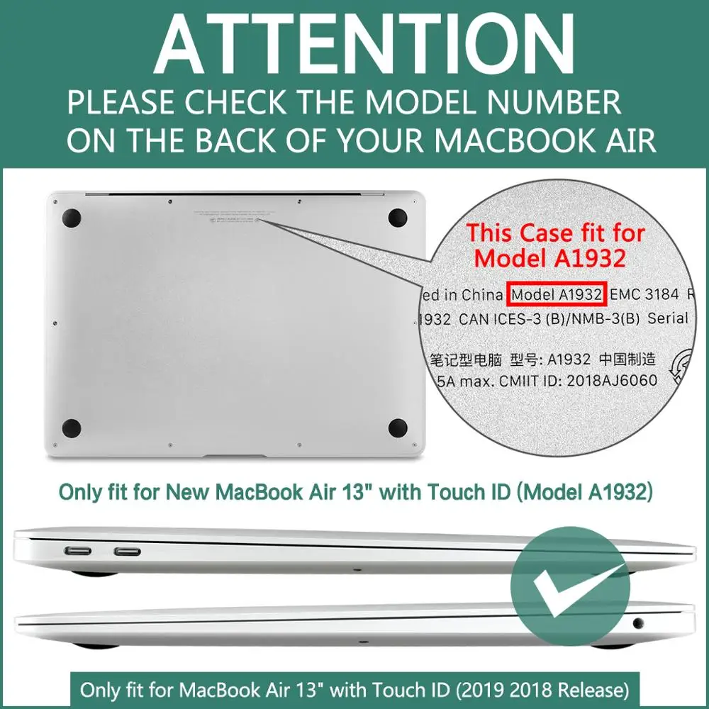 Сумка для ноутбука Новый чехол Macbook Air 13 2018 2019 ПК MacBook air &quot13 дюймов Retina Display A1932