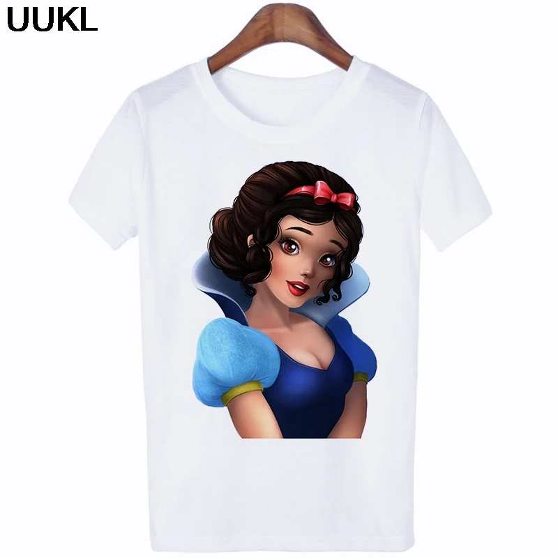 UUKL Женская мода 2020 тонкая летняя футболка Harajuku модная Снежная принцесса женская