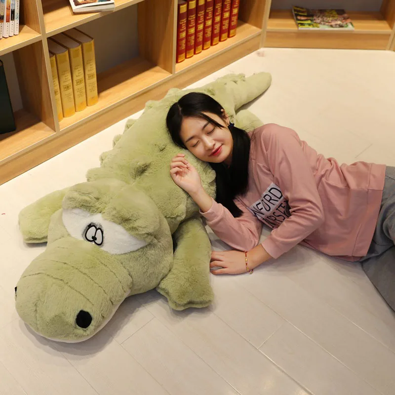 

New Arrive 4 Colors 65-140CM Plush Toys Alligator Crocodile Stuffed Doll Animals Pillow Huggable Nap Companion For Kids Gift