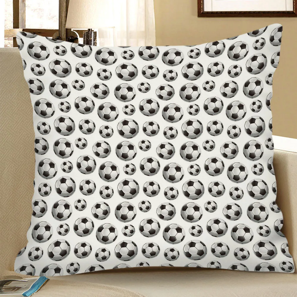 Наволочка с футбольным принтом для подростков домашний декор спальни или
