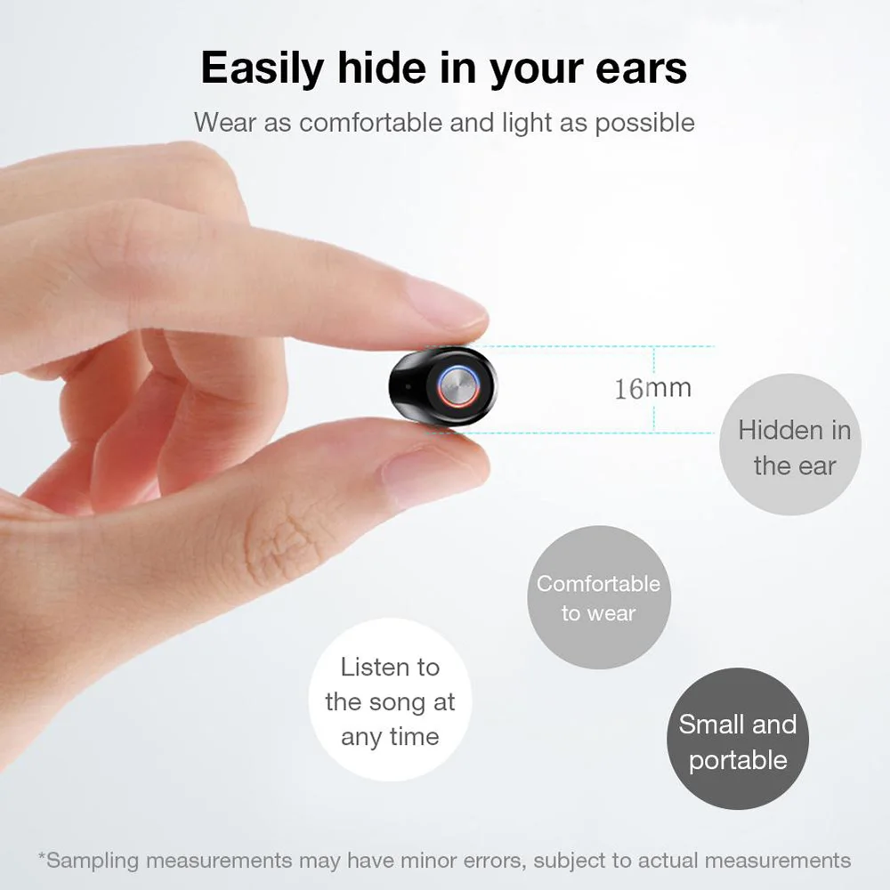 TD03 Bluetooth гарнитура Беспроводные спортивные невидимые наушники мини стерео на