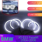 Комплект ангельских глаз, 2004 л, хлопок, белый гало, светильник для BMW X5 E53 Facelift 2005 2006