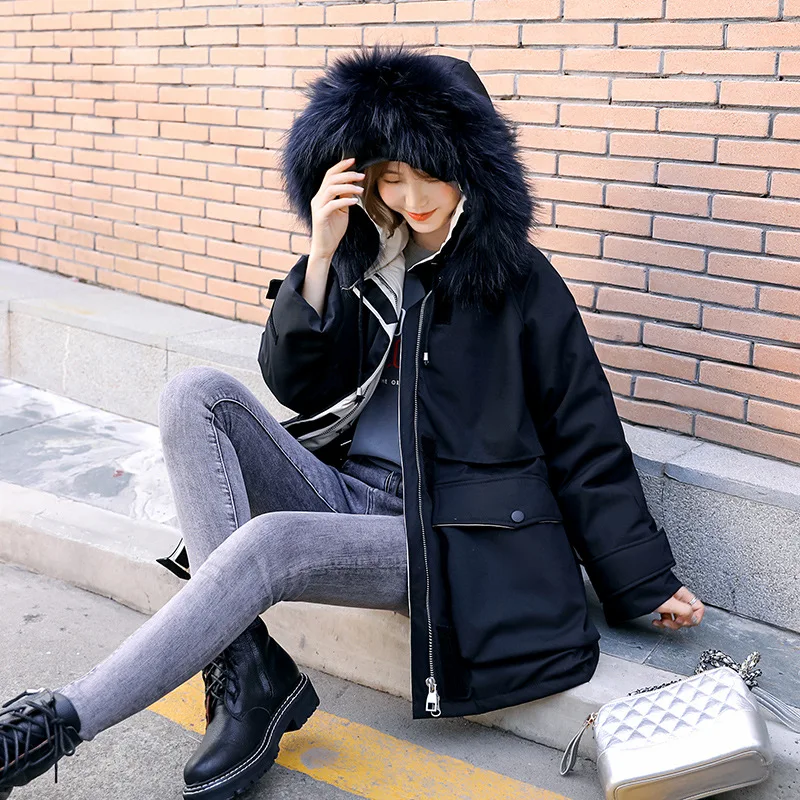 2020 пальто с капюшоном для беременных Женская куртка средней длины зимний