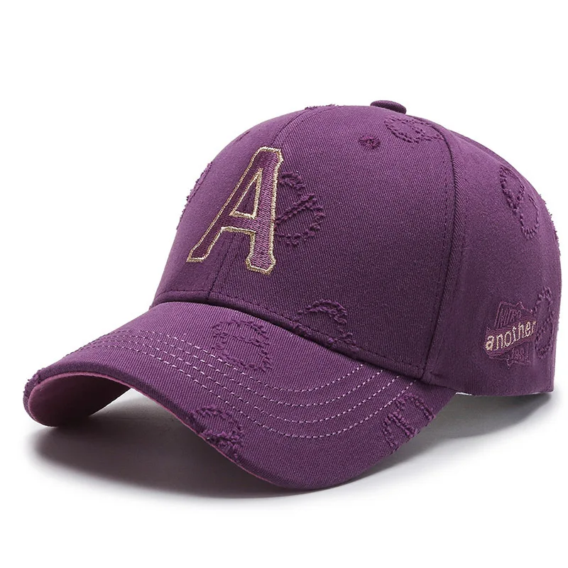 

Cap autumn versatile women's hat embroidered letter sun protection cap fashion baseball sun protection version show face small