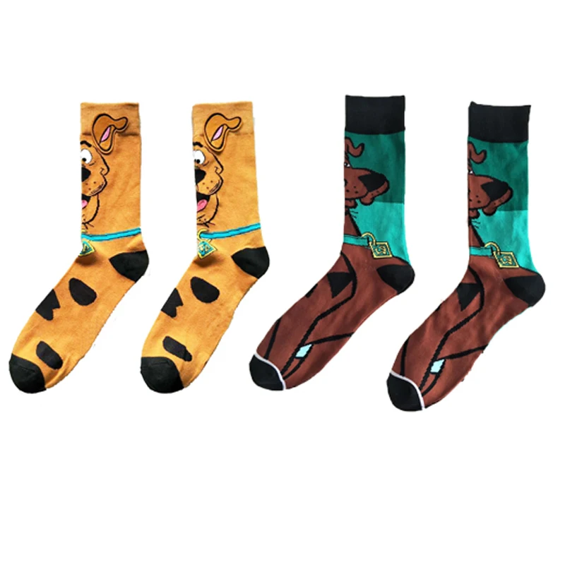 

K2729 1 Pair Funny Dogs Cartoon Character Long Sock Movies Unisex Casual Non Slip Breathable Comfortable Funny Happy Socks