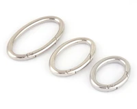 30 50mm silver round spring ring gate oval push hook o ringmetal snap clasp webbing hook bag spring buckle for handbag 4pcs