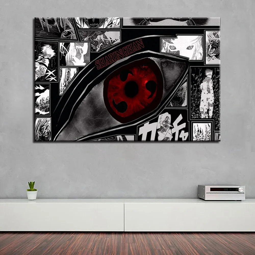 Itachi Uchiha калейдоскоп Sharingan Картина маслом Декоративная картина на стену японского