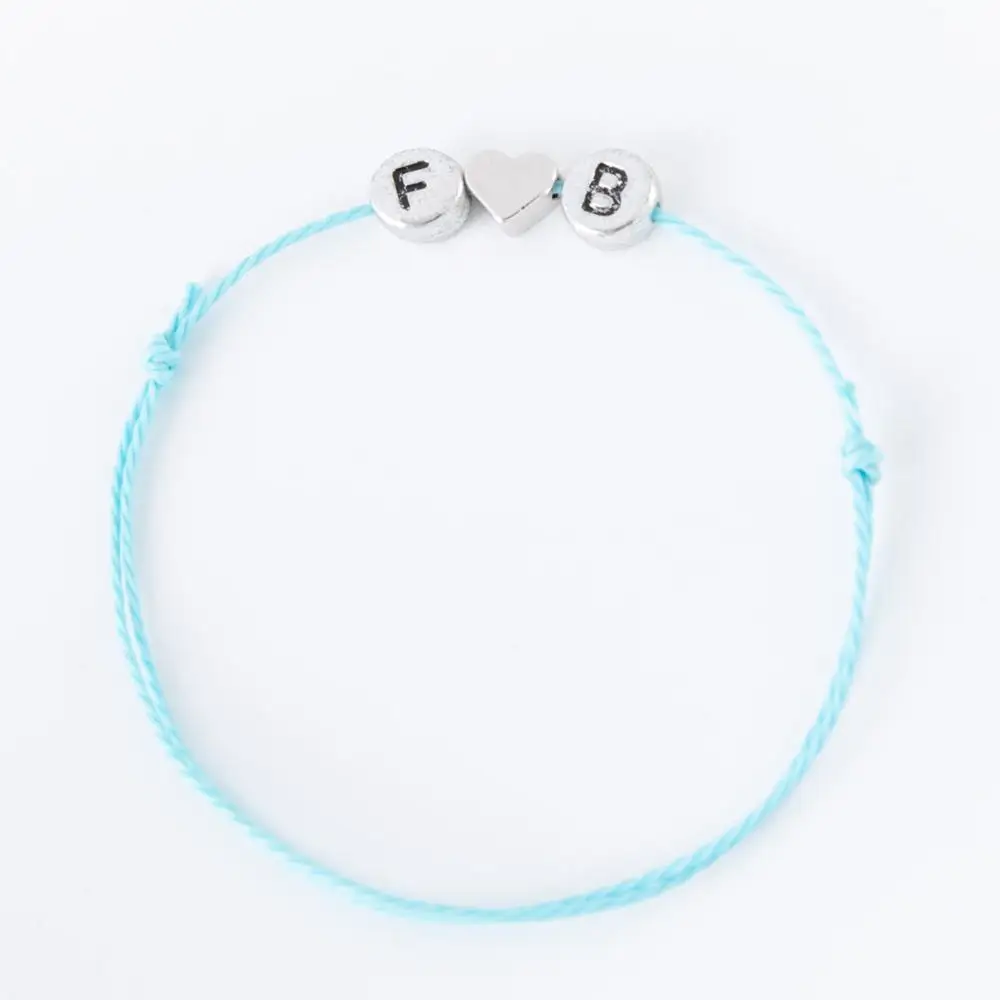 VEKNO разноцветные стринги с буквенными бусинами на заказ браслеты Плетеные