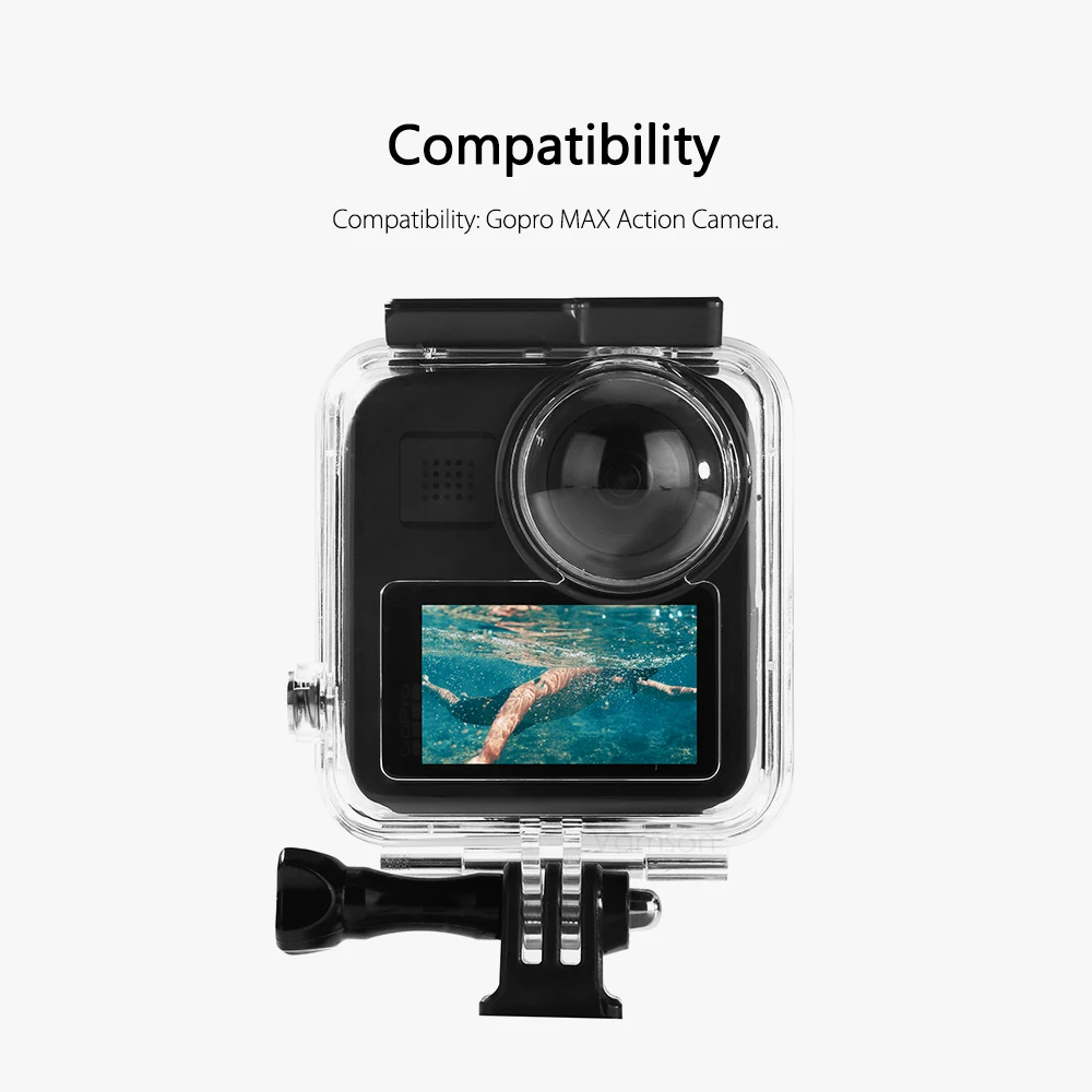 Pаспродажа Аксессуары Vamson для Gopro, подводный водонепроницаемый чехол 40 м, защитный чехол, крепление корпуса для экшн-камеры GoPro Max VP611