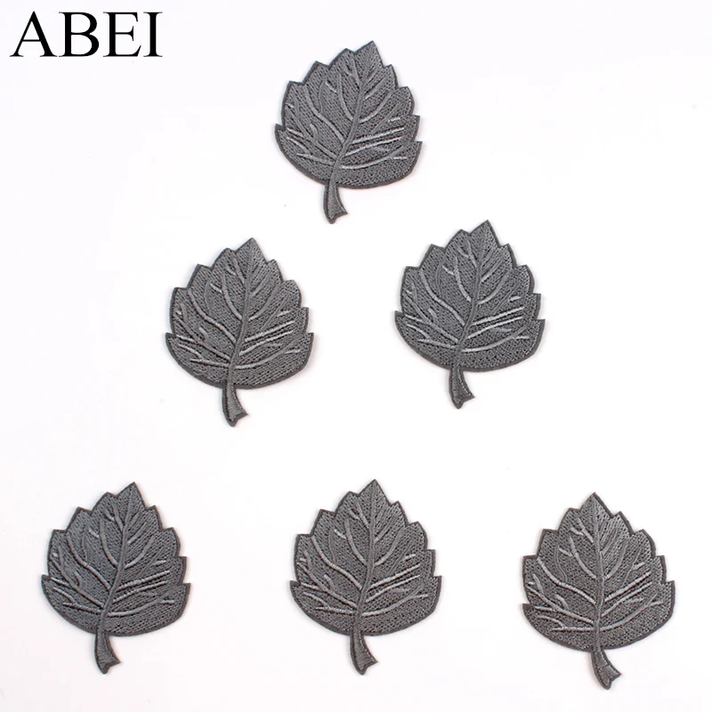 10 шт. вышивка серый лист железа на нашивки в виде растений Сделай Сам одежда