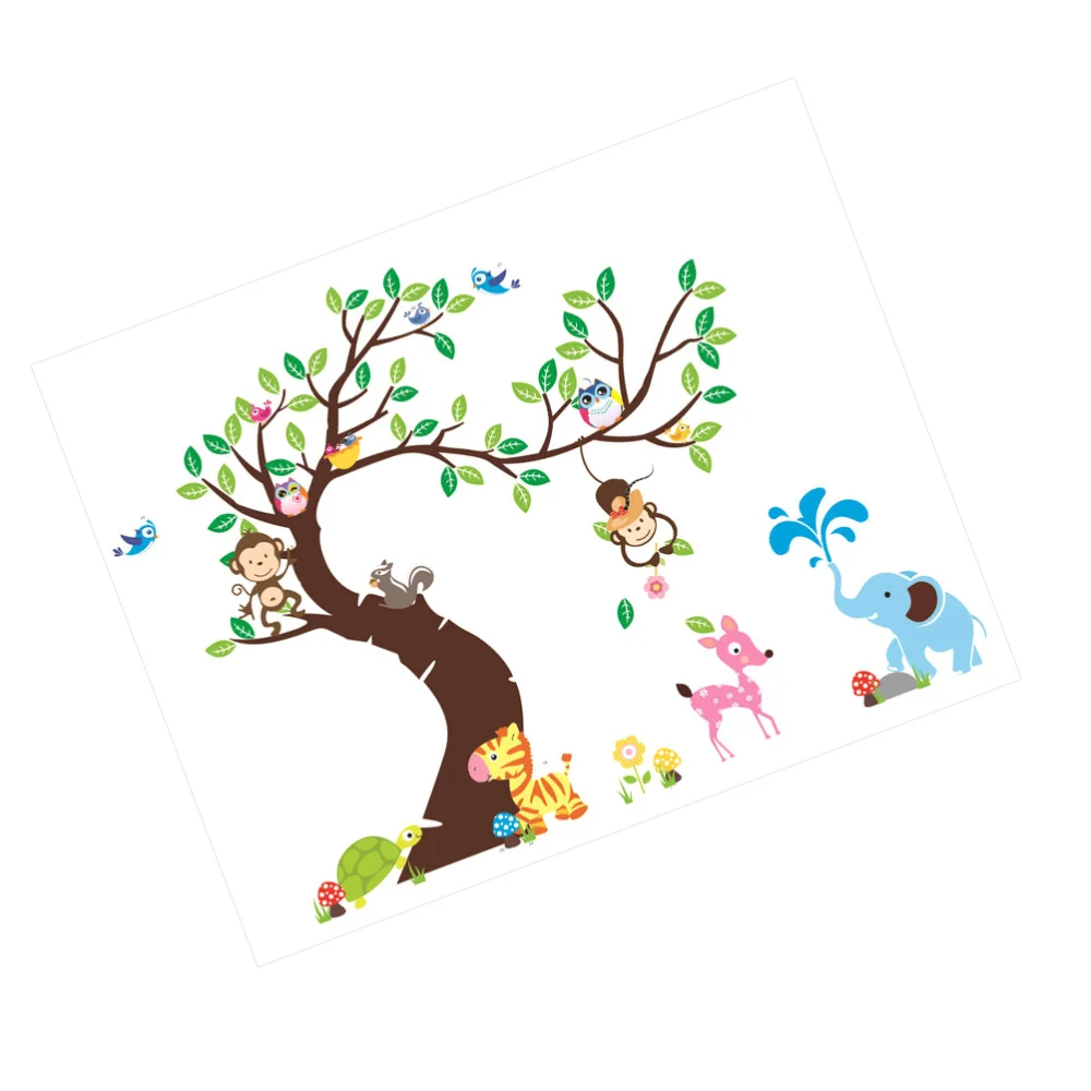 

1 Sheet Cartoon Wall Stickers Kids Room Wall Decals Kindergarten Wall Paper