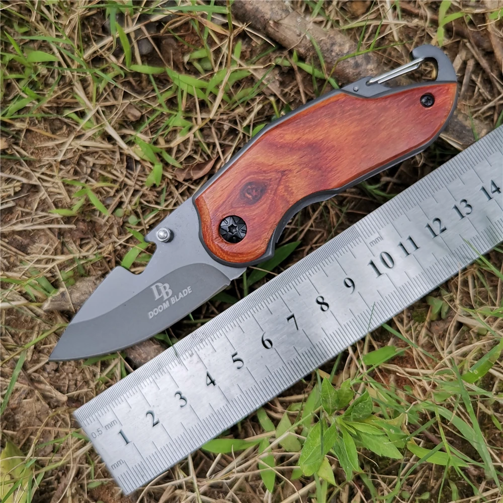 США мини складной нож 5CR15MOV лезвие ножи с деревянной ручкой кемпинг Выживание